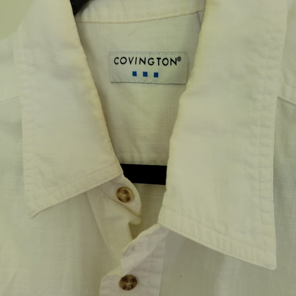 Mens Covington 100%Cotton Short Sleeve Summer Shirt L - Picture 3 of 6